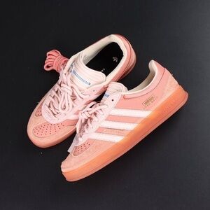 Adidas Women's Pink and White Sneakers Bad Bunny x Gazelle Indoor "Cabo Rojo